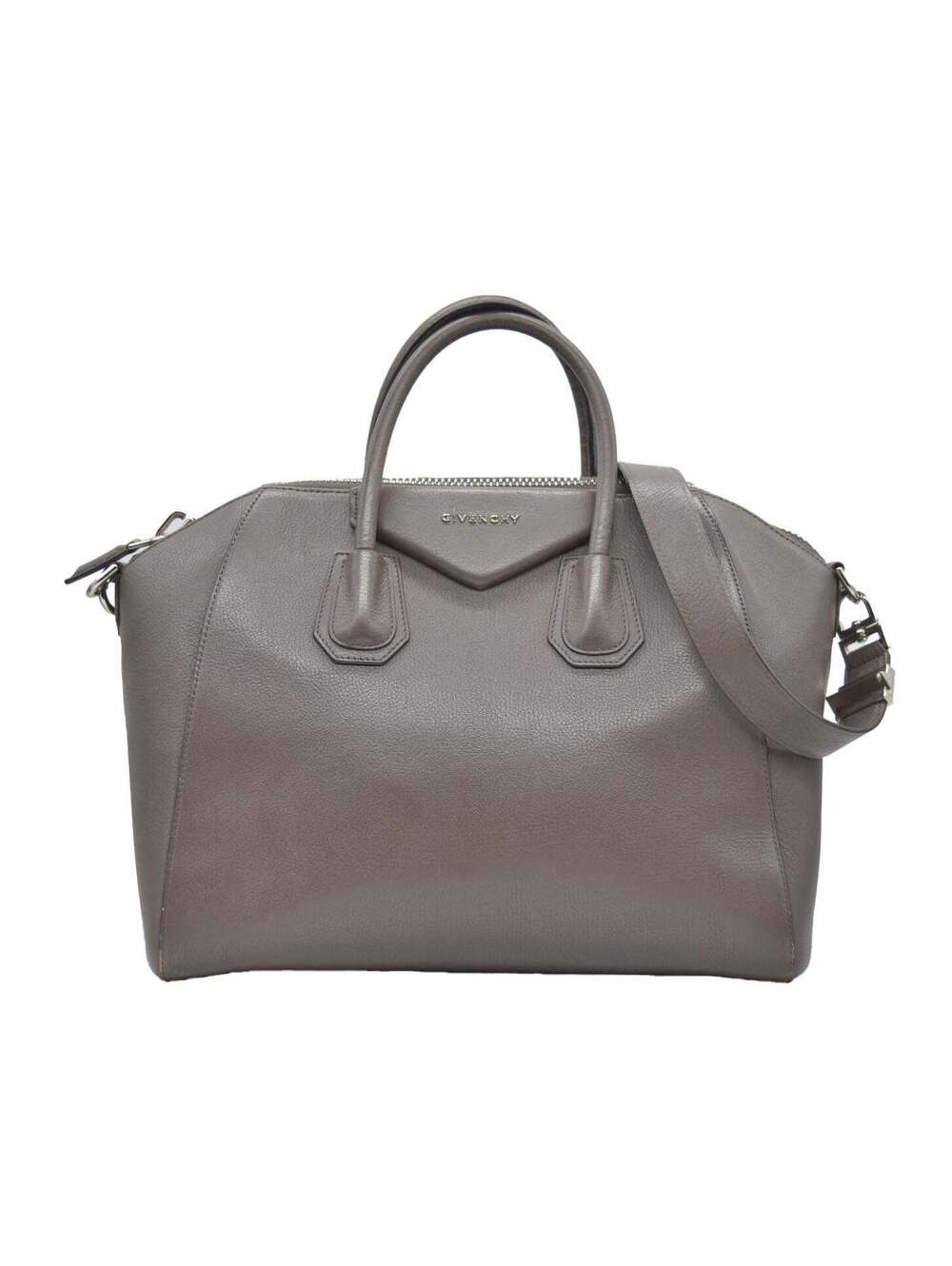 $2750 Givenchy Leather Grey Sugar Goatskin Leather Antigona
